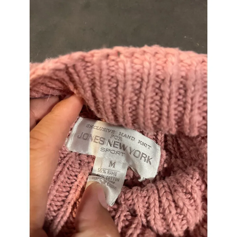 Jones New York Pink Fairisle Knit‎ Sweater - Cozy Winter Fashion B-9